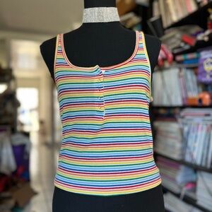 Colorful Striped Women's Tank Top